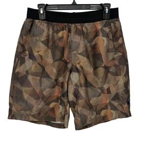 Prana mojo shorts men’s size large brown pull on 9" inseam casual athletic yoga